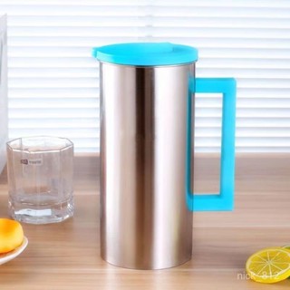 [臺灣出貨]冷水壺 1.8L大容量水壺不鏽鋼水壺冷水壺防摔涼白開冰箱家用客廳