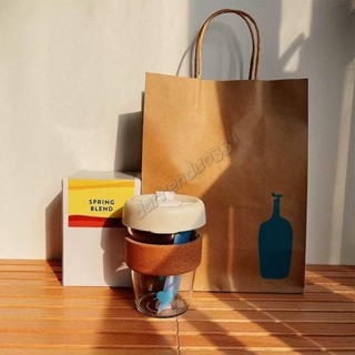 杯子 日本BLUE BOTTLE藍瓶子咖啡杯隔熱高矽玻璃保溫隨行隨手杯ins 藍瓶子咖啡杯