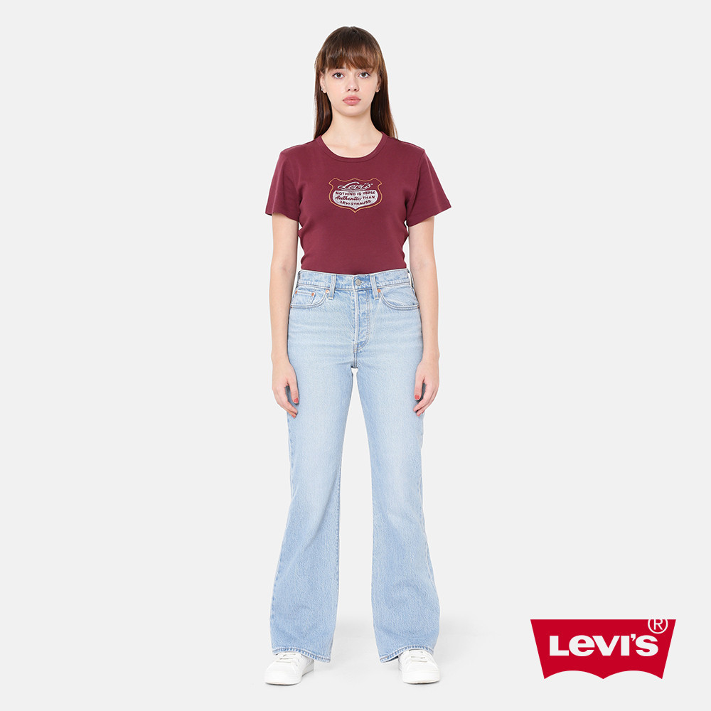 Levi's® Wedgie 女款 高腰修身靴型牛仔褲 / 輕藍染水洗  熱賣單品 A8710-0003