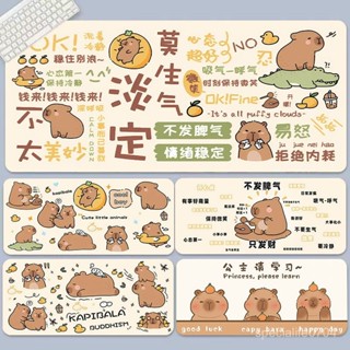 臺灣出貨 水豚嚕嚕桌墊 水豚君鼠標墊 佛係卡皮巴拉滑鼠墊 超大好 桌麵墊 學生宿捨墊 防滑墊 電腦墊 鍵盤墊 桌墊 DB
