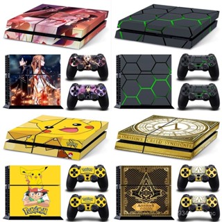 🎮🎮QE電玩🎮PS4遊戲機貼紙 PS4厚機11型12型保護膜 彩膜 皮卡丘 保護貼 機身貼 痛機貼 無痕 防颳 不留膠