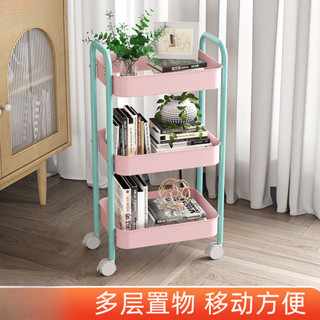 好幫手-家用小推車置物架落地式廚房收納架可移動零食儲物架帶輪整理架子