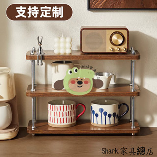 Shark傢俱-置物架diy定製中古風廚房調料架家用客廳宿捨出租房收納邊幾桌子