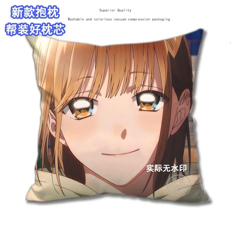 🌈桃園 鹿野千夏 抱枕 青春之箱 週邊 青春之箱 靠枕 床頭枕 藍箱鹿野千夏蝶野雛週邊抱枕動漫畵衕人方形毛絨坐靠墊枕頭 