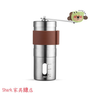 Shark傢俱/【1158人收藏】外貿品摩卡壺便攜式手磨咖啡機手動研磨手搖磨豆機現磨304不銹鋼