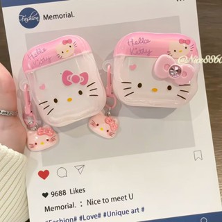 卡通 可愛 簡約 凱蒂貓 適用於Airpods Pro2保護套1/2/3/4代耳機殼 蘋果無線藍牙耳機收納盒 防摔矽膠
