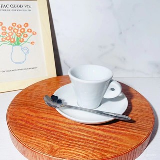 🔥桃園現款/免運🔥espresso60ML厚胎意式濃縮咖啡杯碟純白優雅花式白瓷迷你版