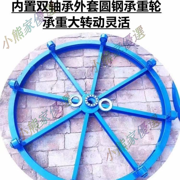 可開票🛎 剎車靈活 轉盤旋轉工業用放線神器鋼圈新款落地式電線光伏加厚
