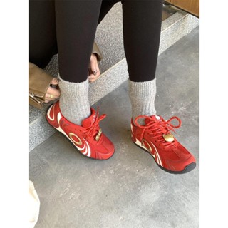 [💕免運實拍] 女鞋 德訓鞋 阿甘鞋 休閒鞋德訓鞋女新美拉德風複古國潮黃色小白鞋女