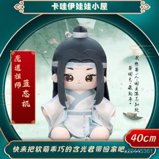 桃園出貨✨【48小時髮貨】魔道祖師屬性藍忘機40cm棉花娃娃毛絨玩具換裝魏無羨玩偶國風