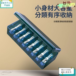 💙桃園出貨+可開發票💙可開收據充電線數據線收納盒手機充電器桌面整理分格繞線器電源線收納盒ｙｙｙ
