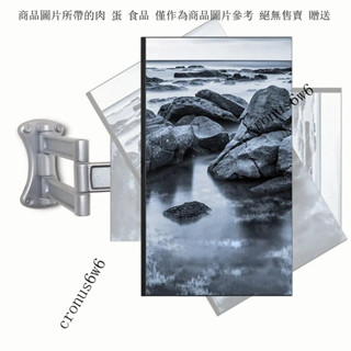 通用電腦顯示器支架壁掛可橫豎伸縮旋轉折疊移動鋁閤金掛架墻架子