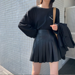 ✨限時下殺💖笑臉長袖T恤女2025秋季韓版新款圓領寬鬆女士大碼顯瘦打底衫學生上衣