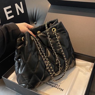 Bag House👜 高階質感大容量女包秋冬新款時尚菱格託特包包小眾鏈條單肩斜挎包