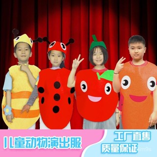 ✨臺灣出貨✨兒童卡通頭飾 動物帽子兒童幼稚園 環保錶演道具時裝秀服裝親子服演出 服 ABZP