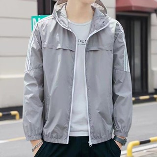 自由穿行🌟精品男裝冰絲薄款防曬衣男夏季透氣皮膚衣男女款防曬服夾克戶外開衫外套