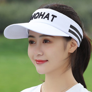 臺灣發貨 遮陽帽 太陽帽 帽子防曬帽子女夏天遮陽防曬空頂帽太陽帽夏季戶外運動跑步無頂鴨舌棒球帽【珊珊魅力】