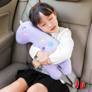 優惠便宜👧汽車安全帶護肩套 可愛卡通兒童防勒脖保護套 固定器車內用睡覺抱枕 兒童安全帶護套