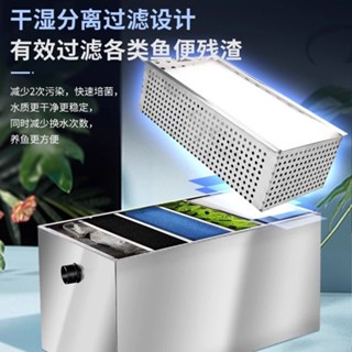 訂金·臺灣熱賣新型不銹鋼魚池過濾器外接水循環過濾系統戶外大型過濾箱裝置