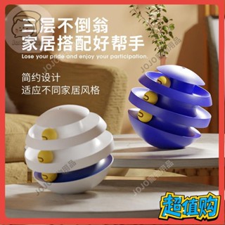 【JOJO寵物】新款貓咪玩具轉盤自動逗貓棒球形不倒翁小貓咬不爛抓磨牙自嗨解悶A526
