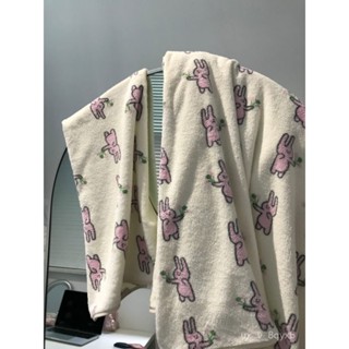 🌱臺灣出貨🌱粉紅兔兔吸水浴巾｜🐰珊瑚絨吸水浴巾