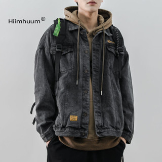 桃園發貨🔥春秋季牛仔外套男潮牌韓版潮流百搭衣服2022新款男裝男士休閒夾克🔥