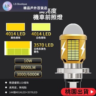 【優質好貨】超亮H4機車大燈 H6 LED魚眼大燈 BA20D 雙色LED小魚眼 魚眼霧燈 遠近光一件式 12V-80