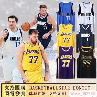 5/28湖人隊東契奇nba球衣透氣速乾面料號實戰球衣籃球服獨行俠復古球衣款球衣訓練服套裝球衣訂製