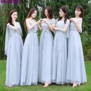 🎈高品質伴娘禮服 伴娘服長款 結婚禮服 宴會 禮服 婚禮 過膝 洋裝 長洋裝 長禮服 一字領 連衣裙 晚禮服