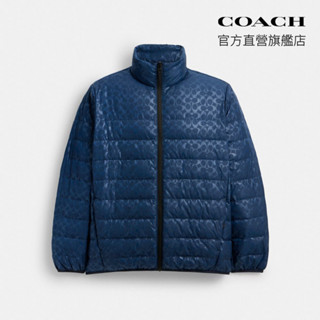 【COACH】輕便型羽絨外套-水洗海軍藍色(CT730)｜官方直營