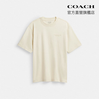 【COACH】棉質T恤-奶油色(CU383)｜官方直營