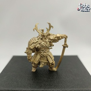 【臺灣發貨】黃銅實心日本幕府將軍武士模型 古代兵人模型擺件 桌面遊戲汽車擺件 手辦