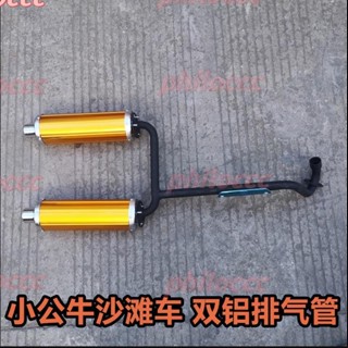 6.3沙灘車配件小公牛火星悍馬沙灘車單雙排氣管雙鋁排消音器排氣筒