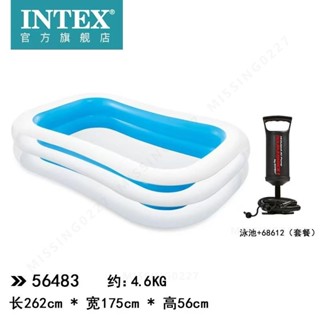 【免運折扣】美國INTEX 橢圓型充氣游泳池 兒童戲水池 幼兒夏天玩水池 嬰兒遊戲球池
