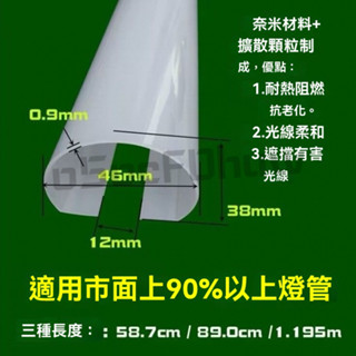 護眼燈管罩 燈罩外殼卡扣式 led燈管罩 燈管護眼罩 燈管柔光罩 燈罩外殼 燈管外殼 日光燈罩 遮光罩 燈光罩 燈管罩
