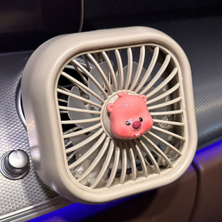 〖免運〗卡通車載風扇車內出風口小電扇三擋製冷強力大風力USB汽車電風扇 E2kF〖低價〗