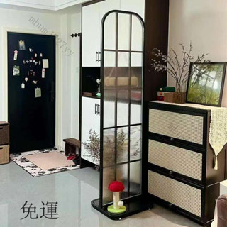 免運 可開髮票 破損包賠 屏風隔斷 客廳屏風 半牆隔斷 玄關屏風 可移動免打孔奶油風輕奢簡約長虹玻璃臥室