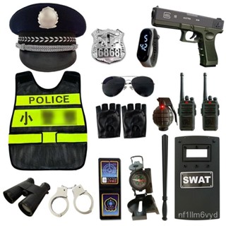 新款💥兒童警察園角色扮演交警女童玩具消防員套裝演出服男孩女童衣服 LDZD