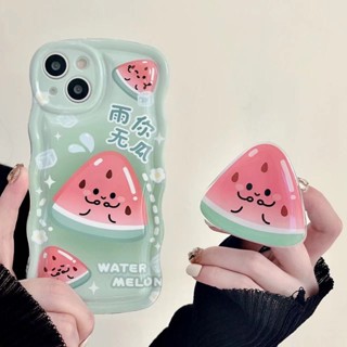 ✨臺灣出貨✨韓國ins趣味笑臉西瓜氣囊支架小眾懶人桌面折疊伸縮支撐3m通用貼保護殼