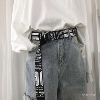 臺灣有貨⚡字母皮帶簡約百搭韓國ins褲帶學生帆布牛仔褲男潮流雙環扣腰帶 帆布腰帶男女通用簡約百搭學生編織皮帶牛