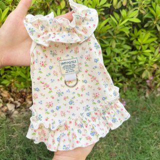 【桃園出貨】寵物服飾春夏碎花吊帶裙公主風狗狗貓咪衣服比熊薄款透氣防掉毛 寵物衣服夏天 薄款背心 狗狗衣服 貓衣服