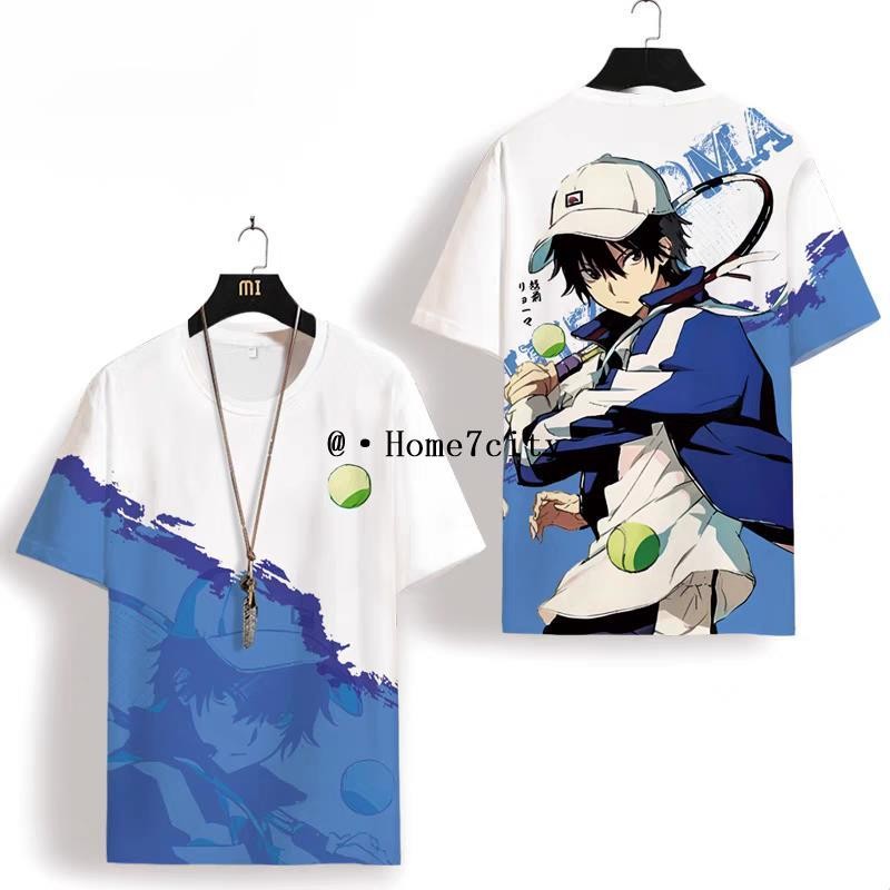 現款免運🔥網球王子周邊 夏季短袖T恤男生薄款網球王子動漫周邊越前龍馬印花體恤薄款速干 交換禮物 生日禮物