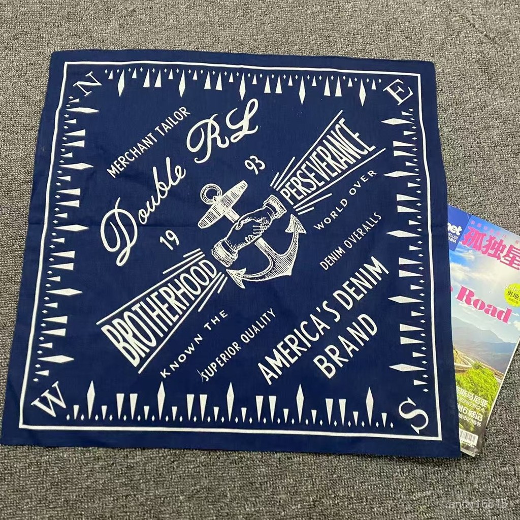 【紐曼型男販賣館】古著方巾 複古阿美印花方巾潮牌街頭領巾棉hiphop街舞機車頭巾遮陽圍脖麵/復古純棉/文藝腰果 HII