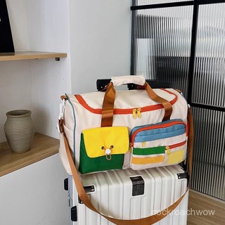 大容量短途旅行包旅遊可套拉桿箱手提包女行李袋輕便收納袋待産包