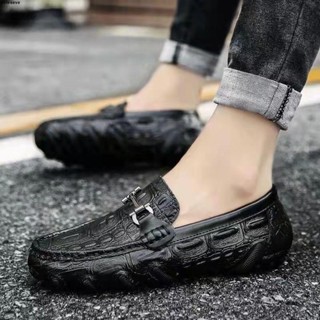 🚚 男士皮鞋👞 【1667人收藏】真皮豆豆鞋男2022秋季新款透氣套腳休閑鞋社會青年百搭時尚潮男鞋