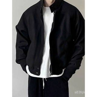 【Ashley】4CM 韓版 高階感 純色 立領 夾克 2025款 春季 寬鬆 百搭 潮流 男士 休閒外套