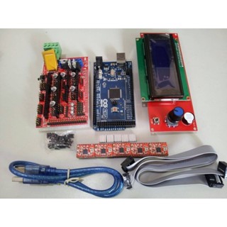 ►240◄RAMPS 1.4+MEGA 2560 R3官版+LCD2004+5片A4988步進馬達驅動板 附散熱片3D