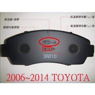 (BUBU安全制動) 五泰 WTC-JB 來令片 煞車皮 ( 2006~2014 TOYOTA YARIS )