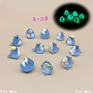 🔥臺灣出貨🔥【1049人好評】迷你夜光小鯊魚動物模型微縮海洋生物擺件模擬物品桌麵小擺件