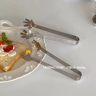 臺灣發貨【免運】Jenny | ins 迷你不鏽鋼小手掌冰塊夾 ins美食咖啡方糖薄荷檸檬片零食 夾子